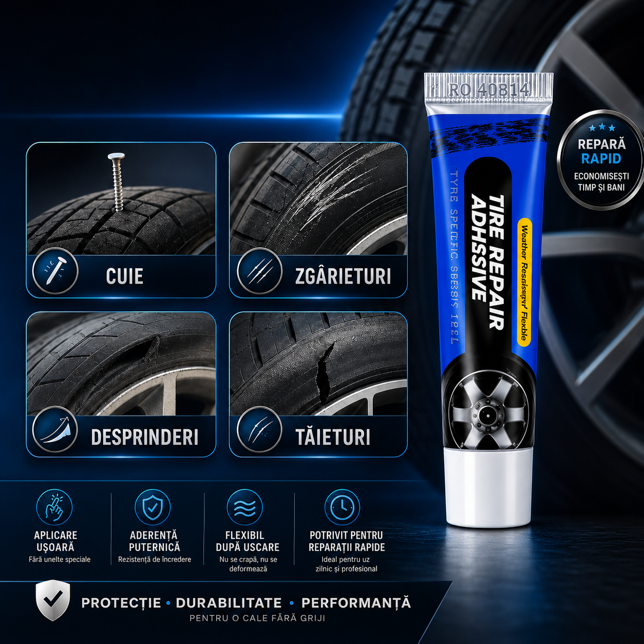 Adeziv pentru repararea anvelopelor