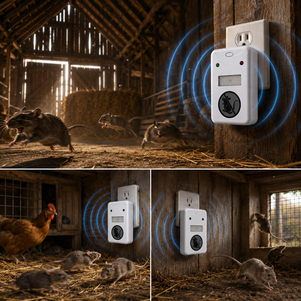 Aparat ultrasonic anti-rozătoare