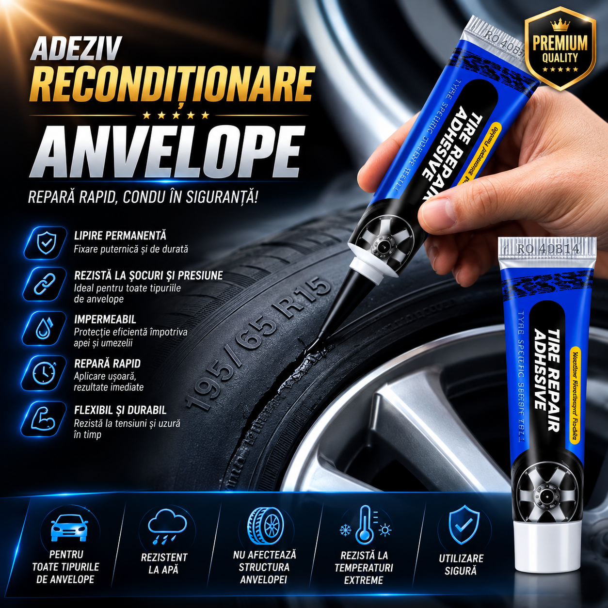 Adeziv pentru repararea anvelopelor