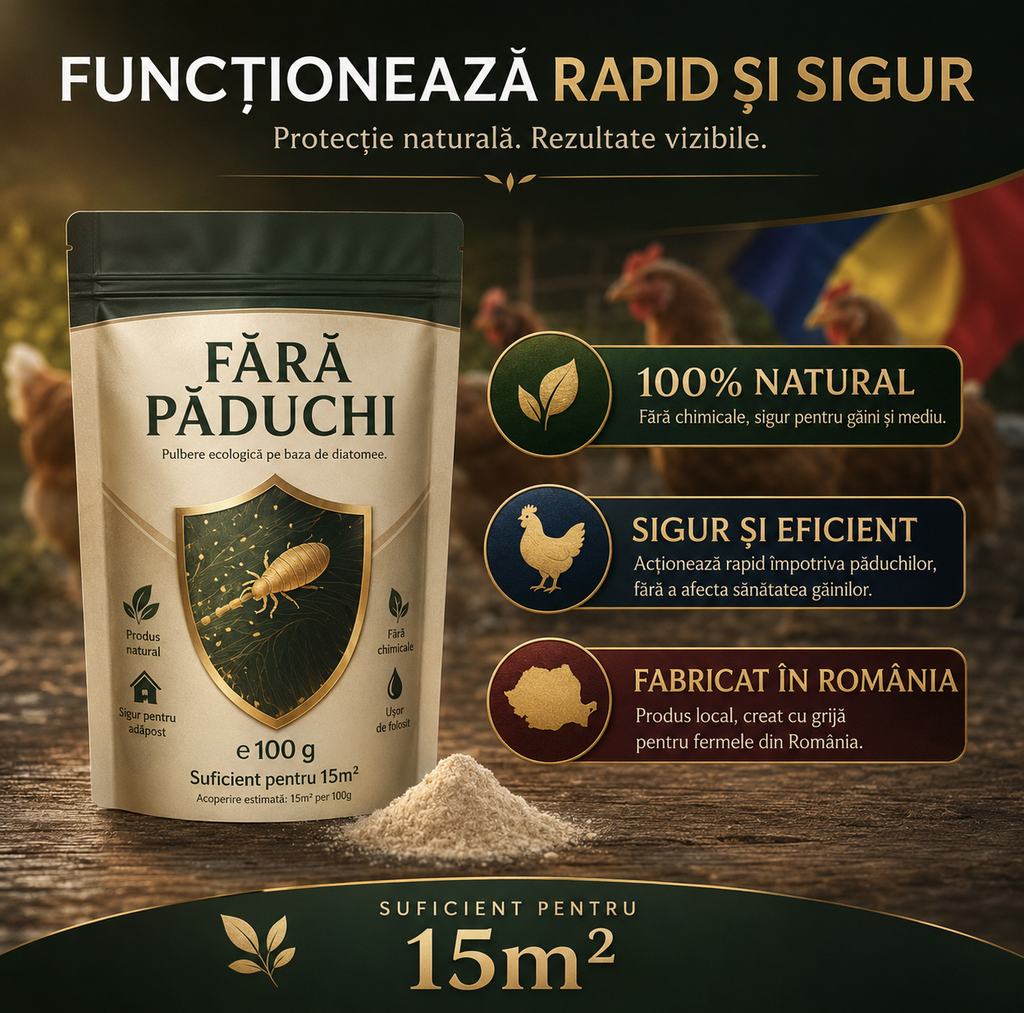 Tratament 100% natural pentru păduchii de găină