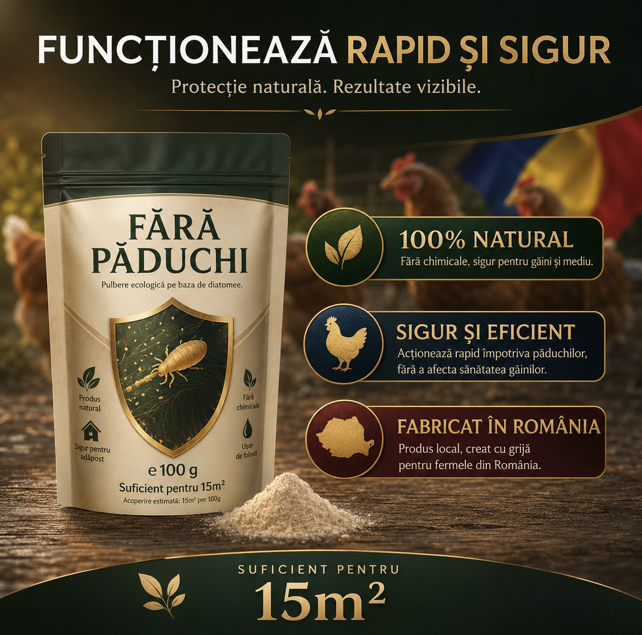 Tratament 100% natural pentru păduchii de găină